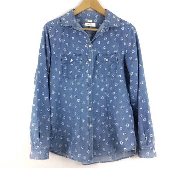 Loft: Softened Denim Button Up - Picture 1 of 4